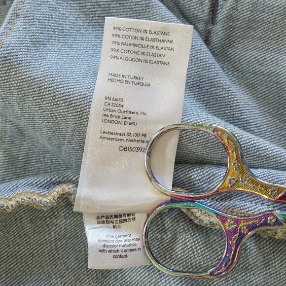 Pilcro Jean Jacket Women M Blue Comeback Boyfriend Denim Anthro Oversize Stretch - Picture 11 of 16